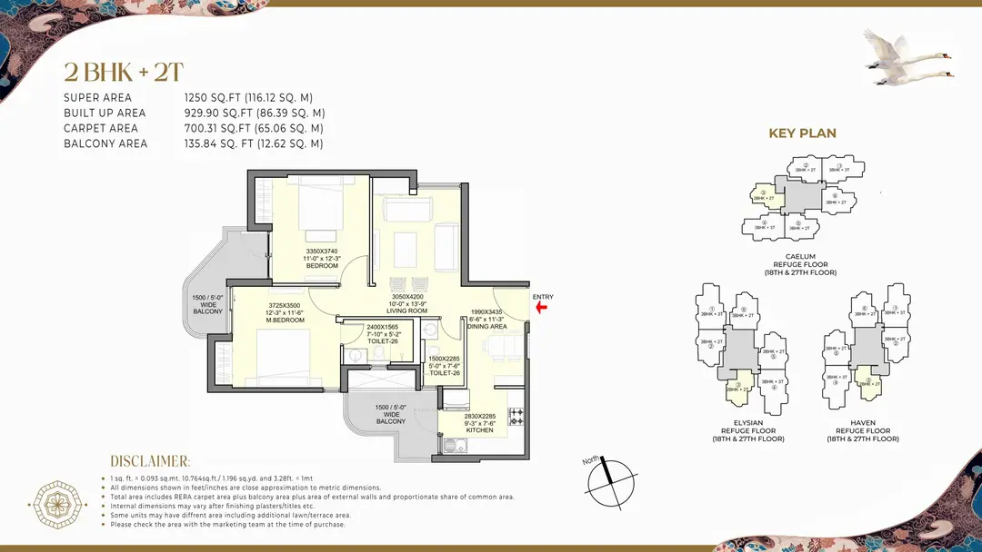 2 BHK Floor Plan